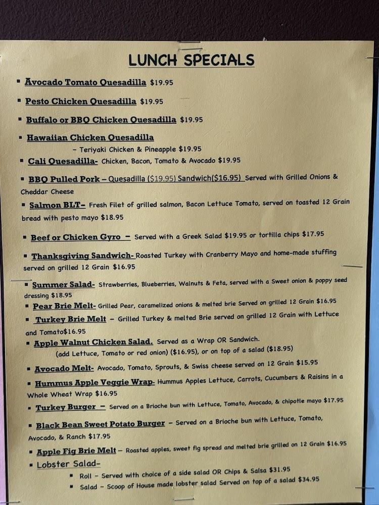 Main Street Cafe Menu image 1